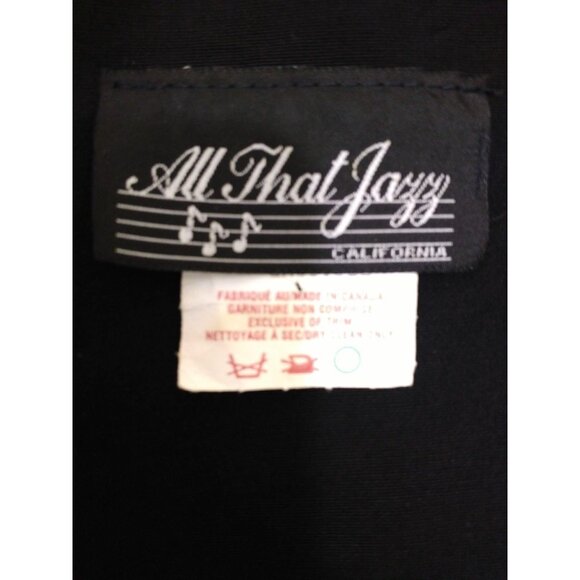 Vtg 80s 90s All That Jazz Blazer Size S Black Double Breasted Gold Buttons - Picture 10 of 11
